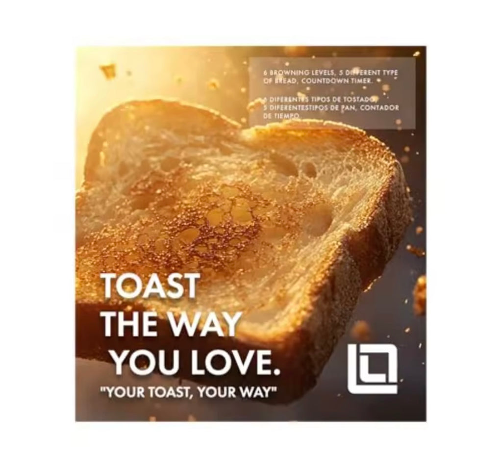 Digital 2 Slice Multi Use Toaster Matte Cream