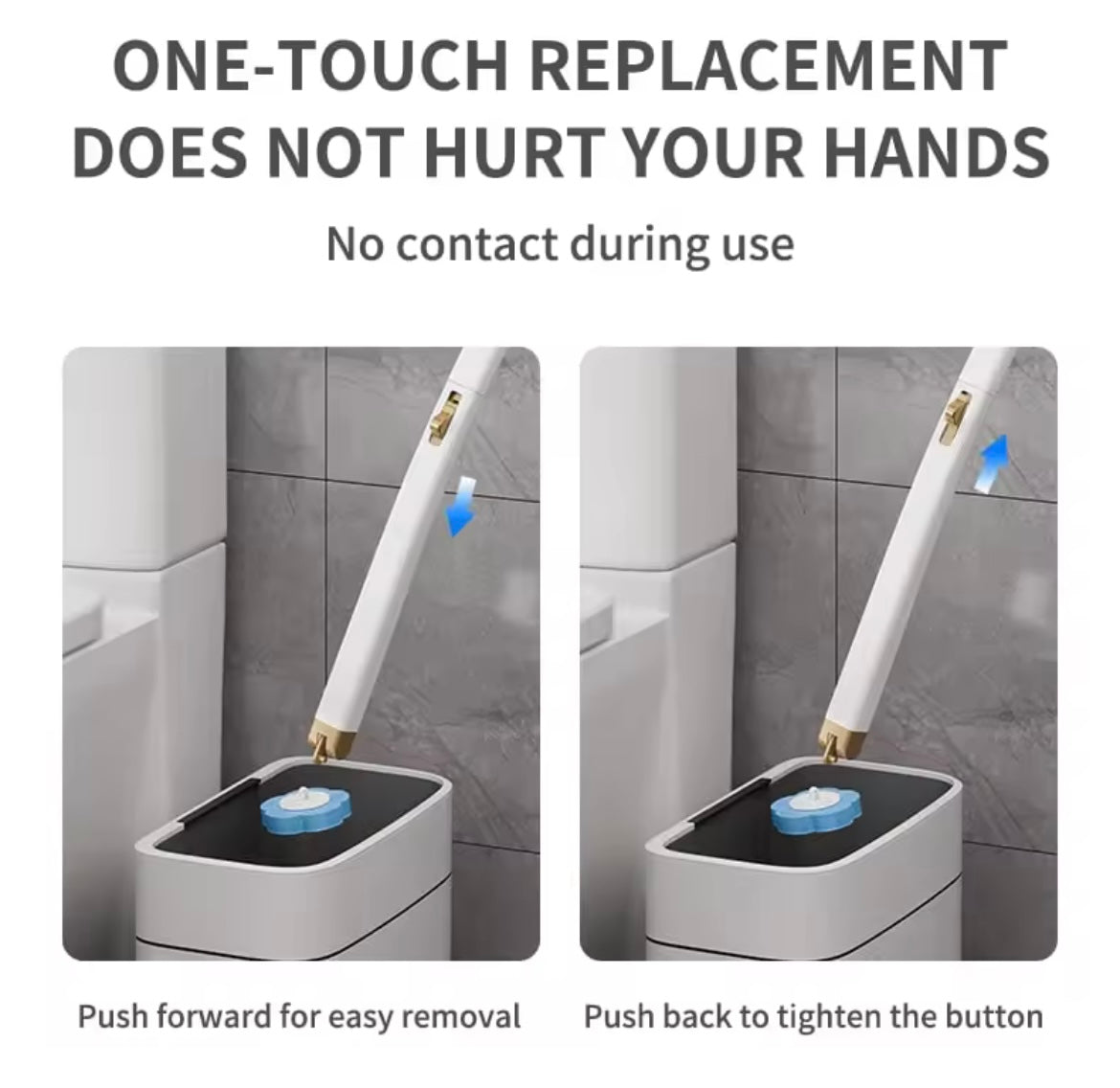 Wall-Mounted Toilet Brush & Automatic Cleaner Pod Holder Set