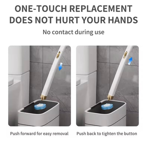 Wall-Mounted Toilet Brush & Automatic Cleaner Pod Holder Set