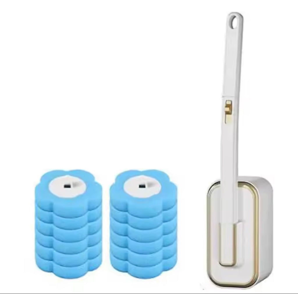 Wall-Mounted Toilet Brush & Automatic Cleaner Pod Holder Set
