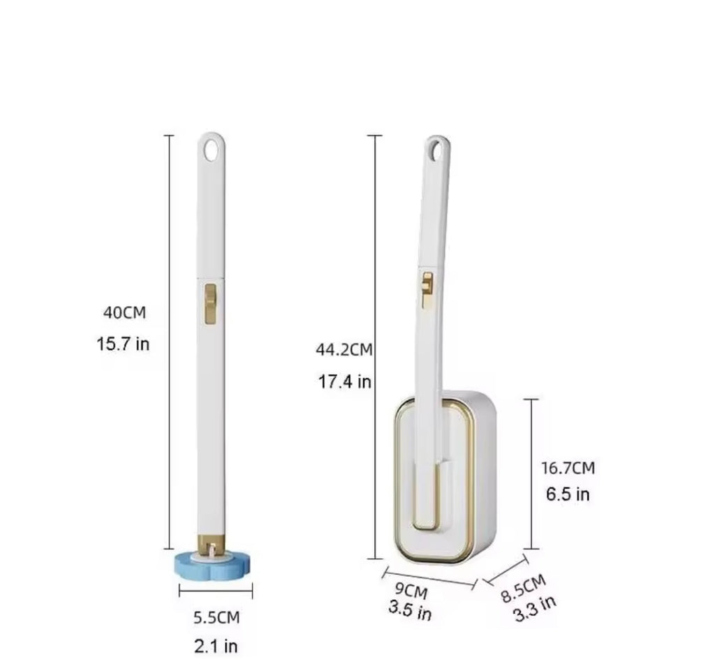 Wall-Mounted Toilet Brush & Automatic Cleaner Pod Holder Set